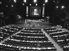 The 2000 COP6 convention on climate change held in the Hague, Netherlands (Photo courtesy of Leila Mead/IISD)