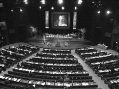 The 2000 COP6 convention on climate change held in the Hague, Netherlands
(Photo courtesy of Leila Mead/IISD)